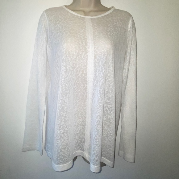 Alexis Ultra Sheer white sweater top - Picture 1 of 6